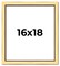 Simple Gold Picture Frame - UV Acrylic, Foam Board Backing, Hanging Hardware